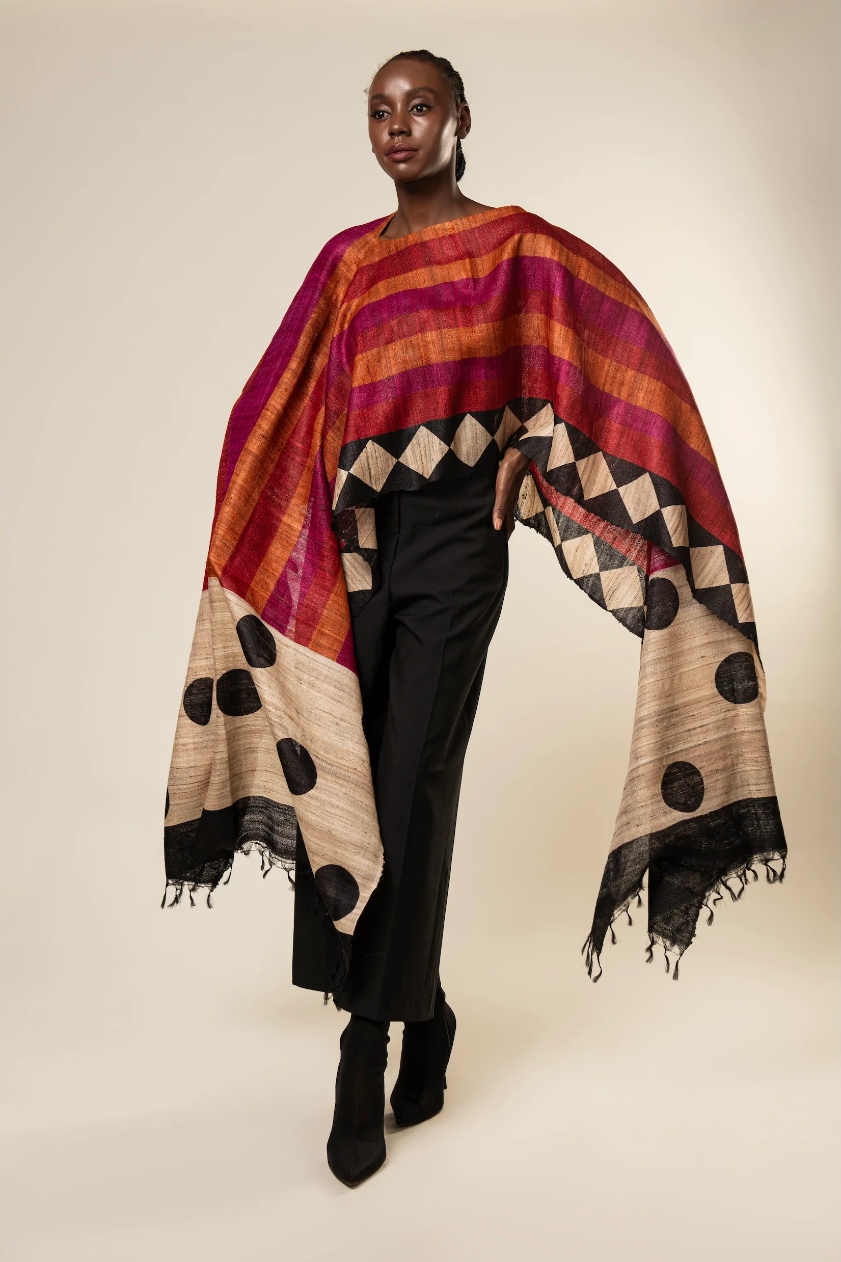Aeshaane Tussar Peace Silk 3-in-1 Capes (Click for more options) - Image 12