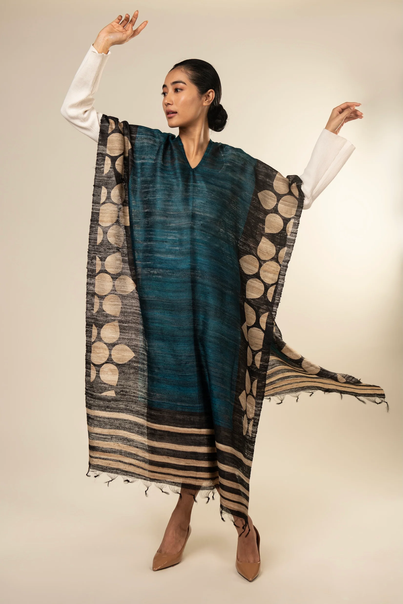 Aeshaane Tussar Peace Silk 3-in-1 Capes (Click for more options) - Image 15