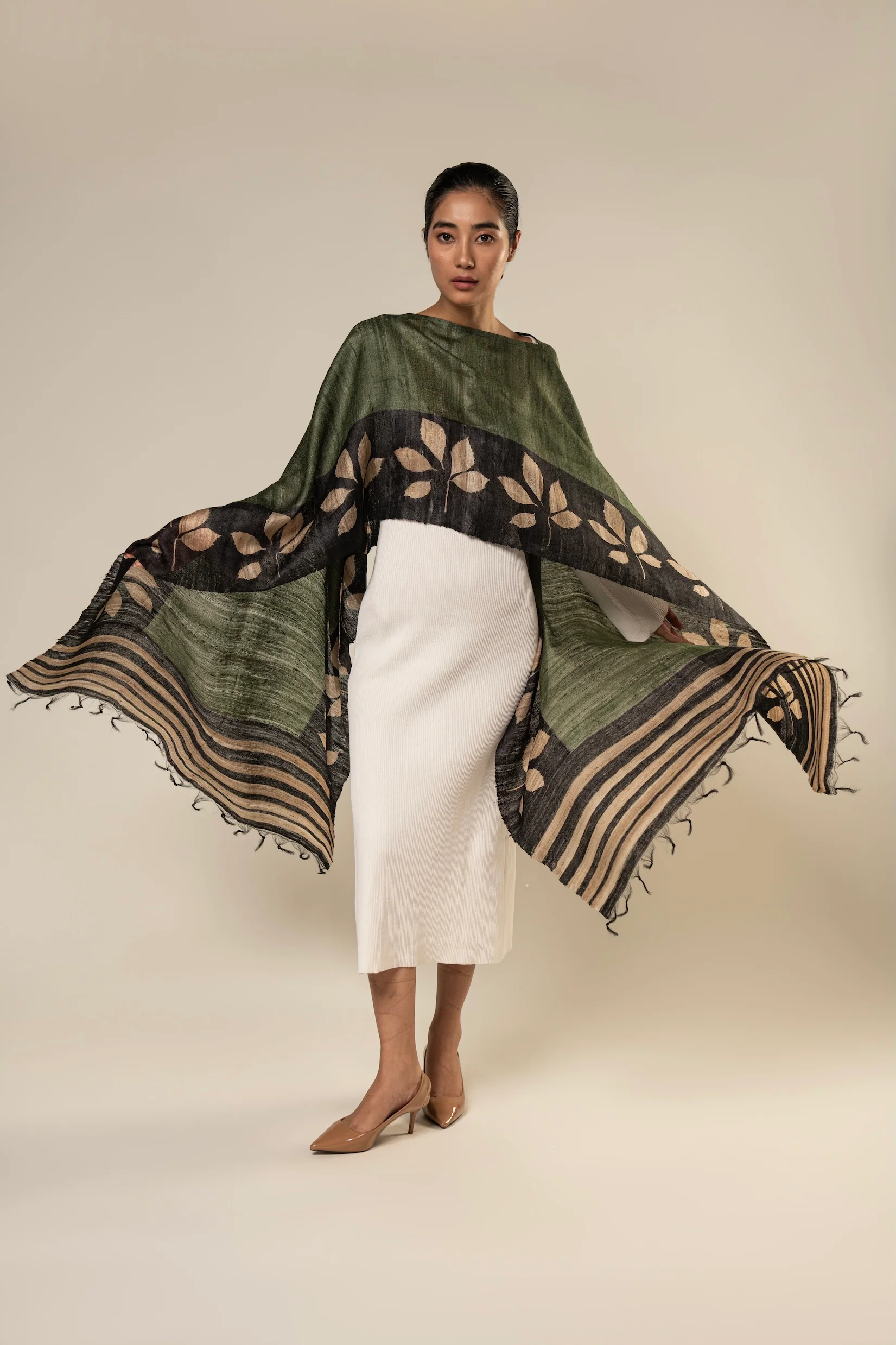 Aeshaane Tussar Peace Silk 3-in-1 Capes (Click for more options) - Image 21
