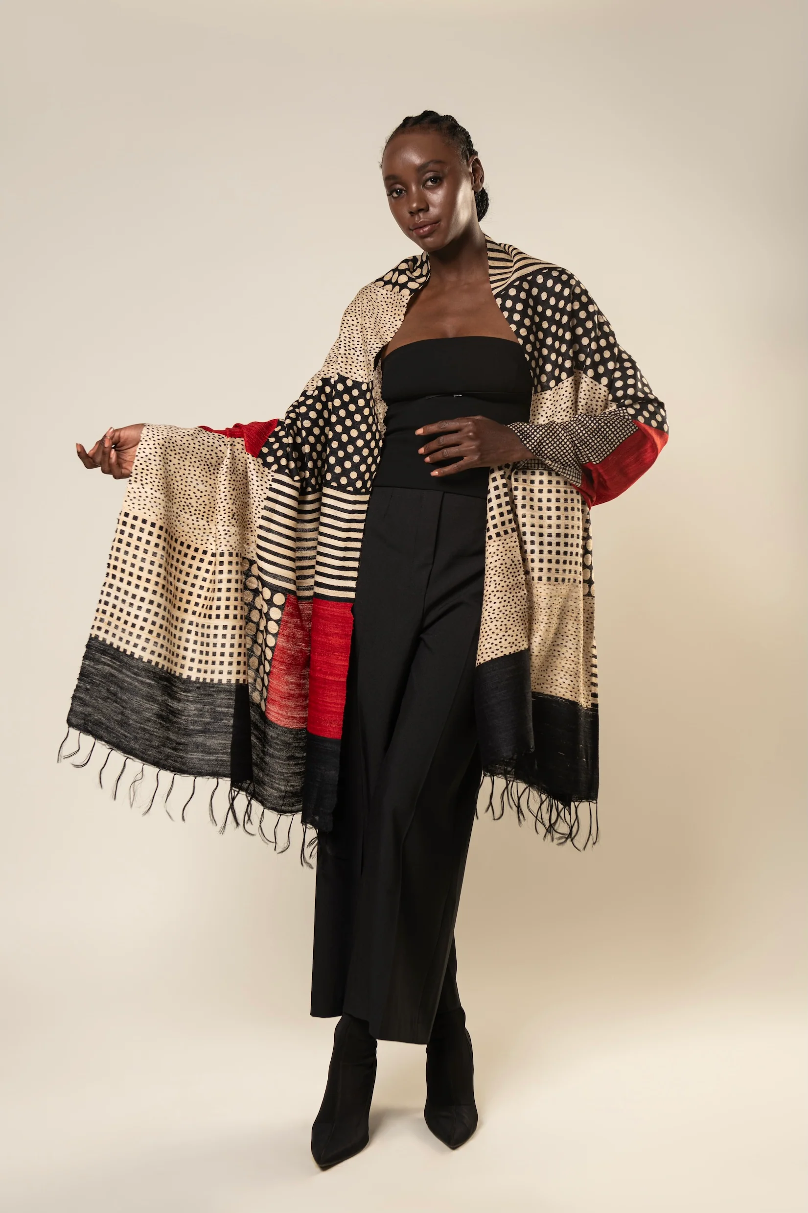 Aeshaane Tussar Peace Silk 3-in-1 Capes (Click for more options) - Image 6