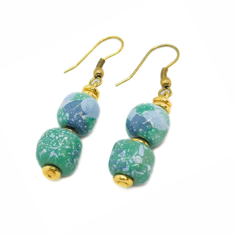 Kazuri Blueshell Earrings - Image 2