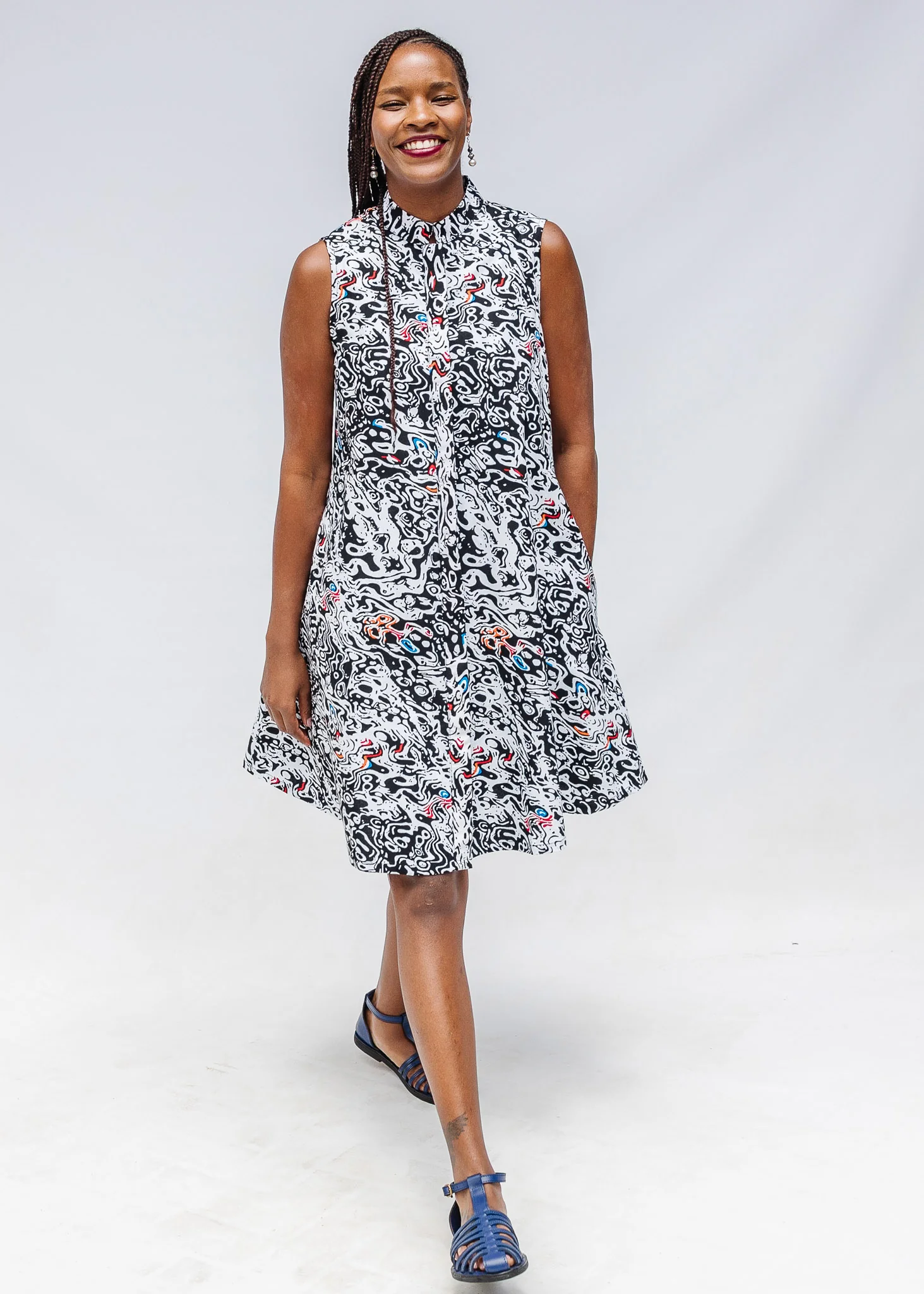 Calacatta Sleeveless Dress - Image 7