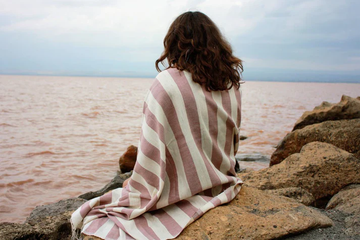 Ethiopian Handwoven Cotton Beach Towel - Image 5