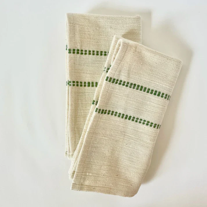 Ethiopian Handwoven Cotton Napkins | Set of 2 - Image 9
