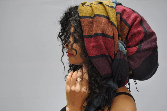 Hassate Ethiopian Handwoven Cotton Shawl - Image 3