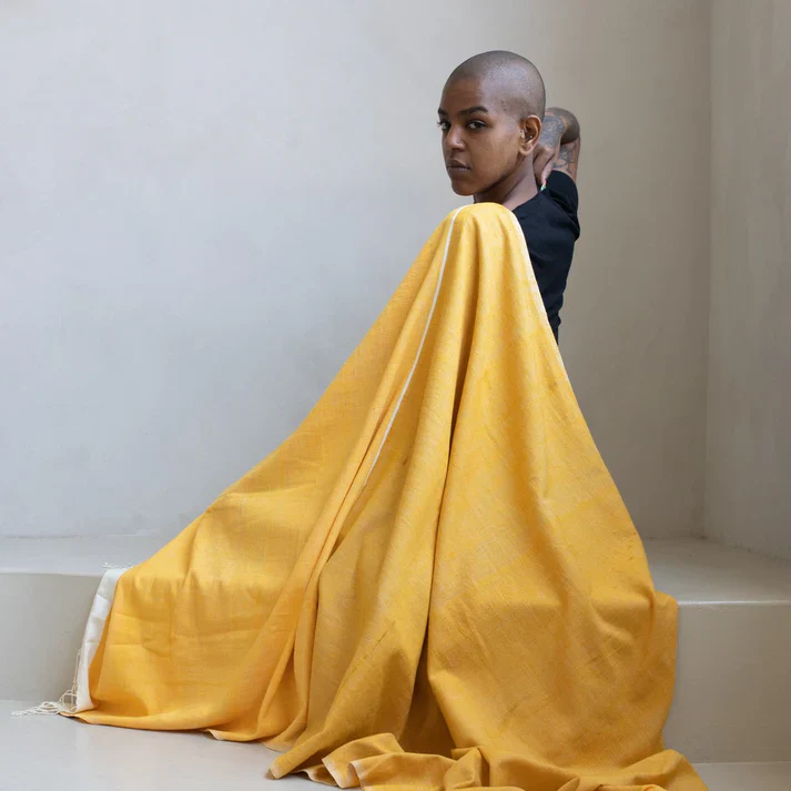 Ethiopian Handwoven Eco-Friendly Cotton Beach Towel - Image 6