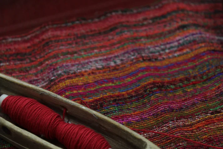 Ethiopian Recycled Silk Table Runner - Image 3