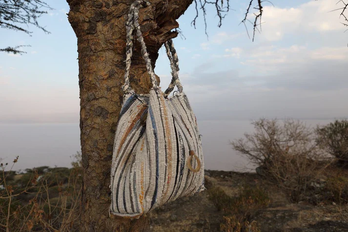 Fasika Upcycled Ethiopian Cotton Bag - Image 4