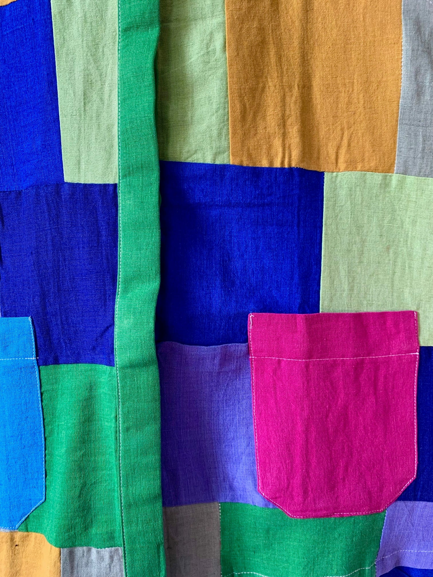 Halo Halo Patchwork Sleeveless Shirt - Image 3