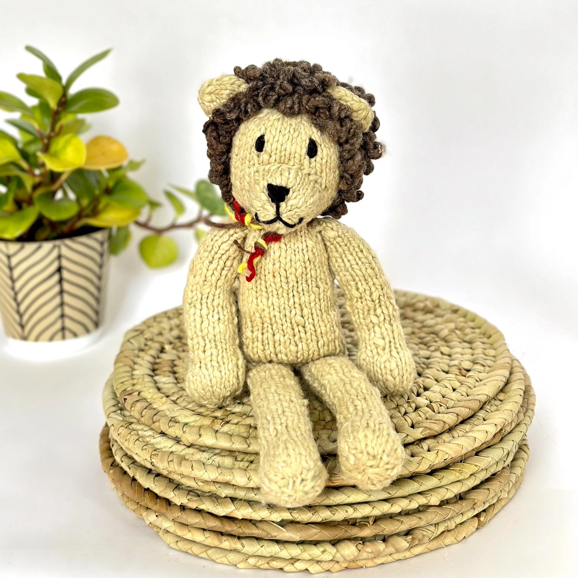 Hand-Knit Wool and Cotton Stuffed Animals - Image 12