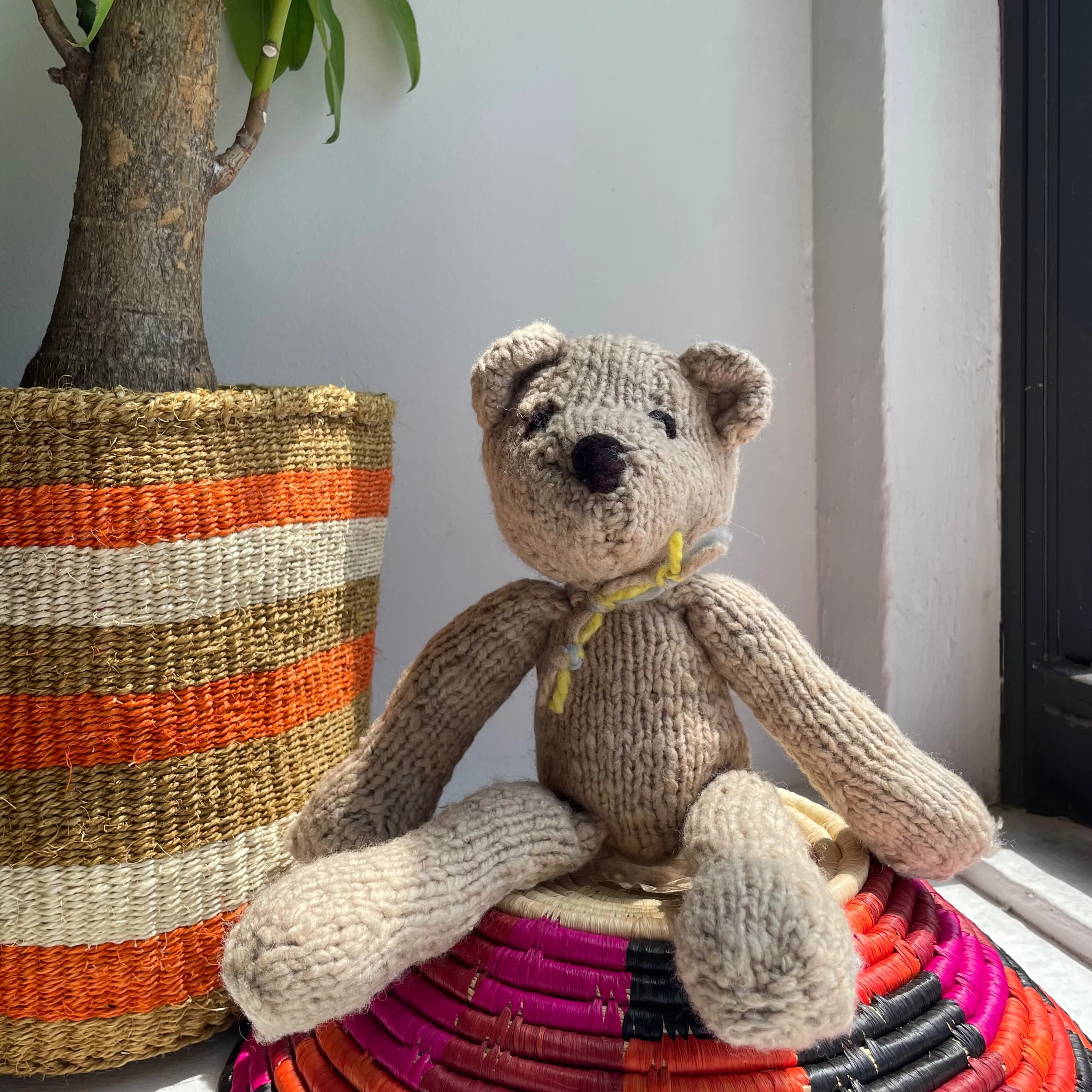 Hand-Knit Wool and Cotton Stuffed Animals - Image 14