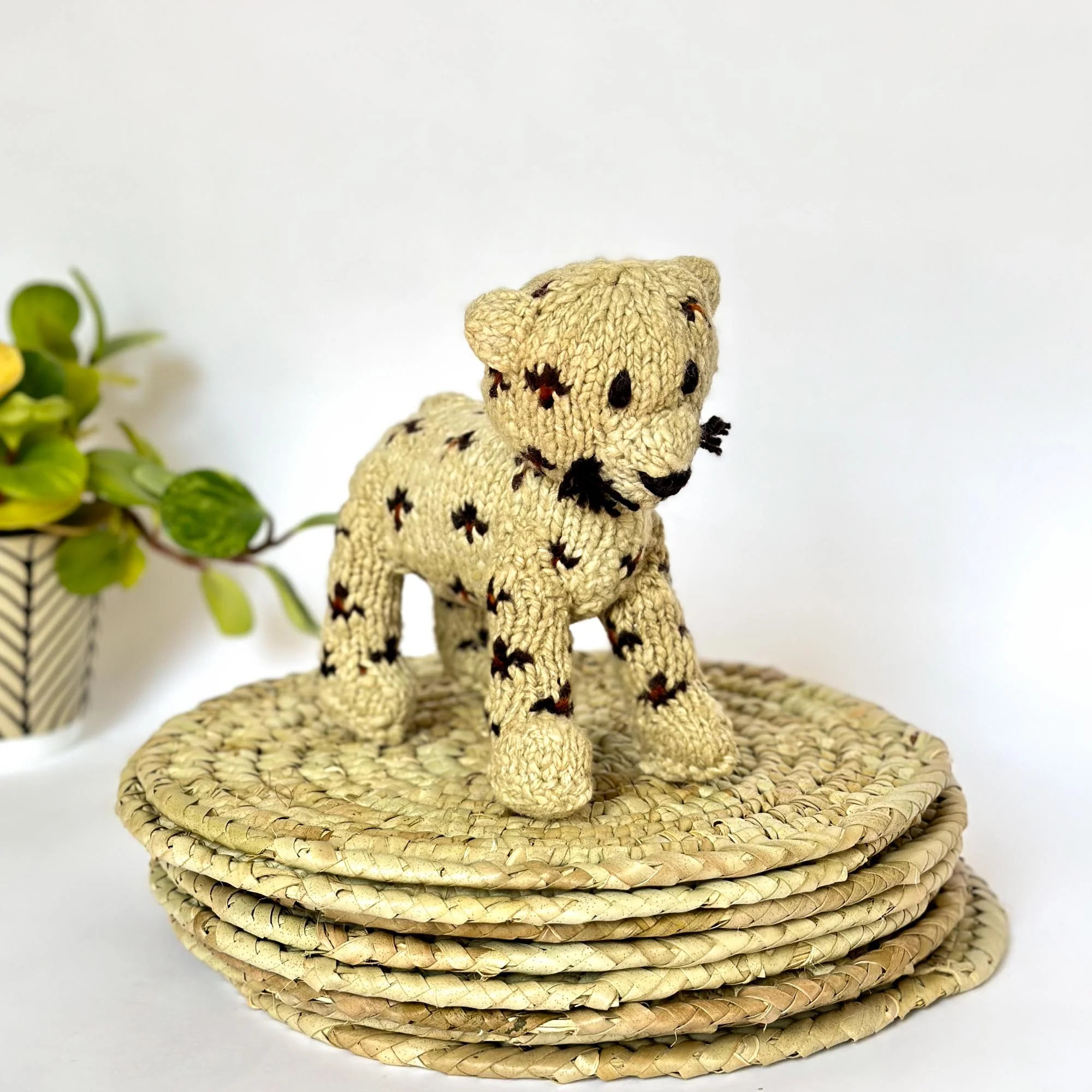 Hand-Knit Wool and Cotton Stuffed Animals - Image 18