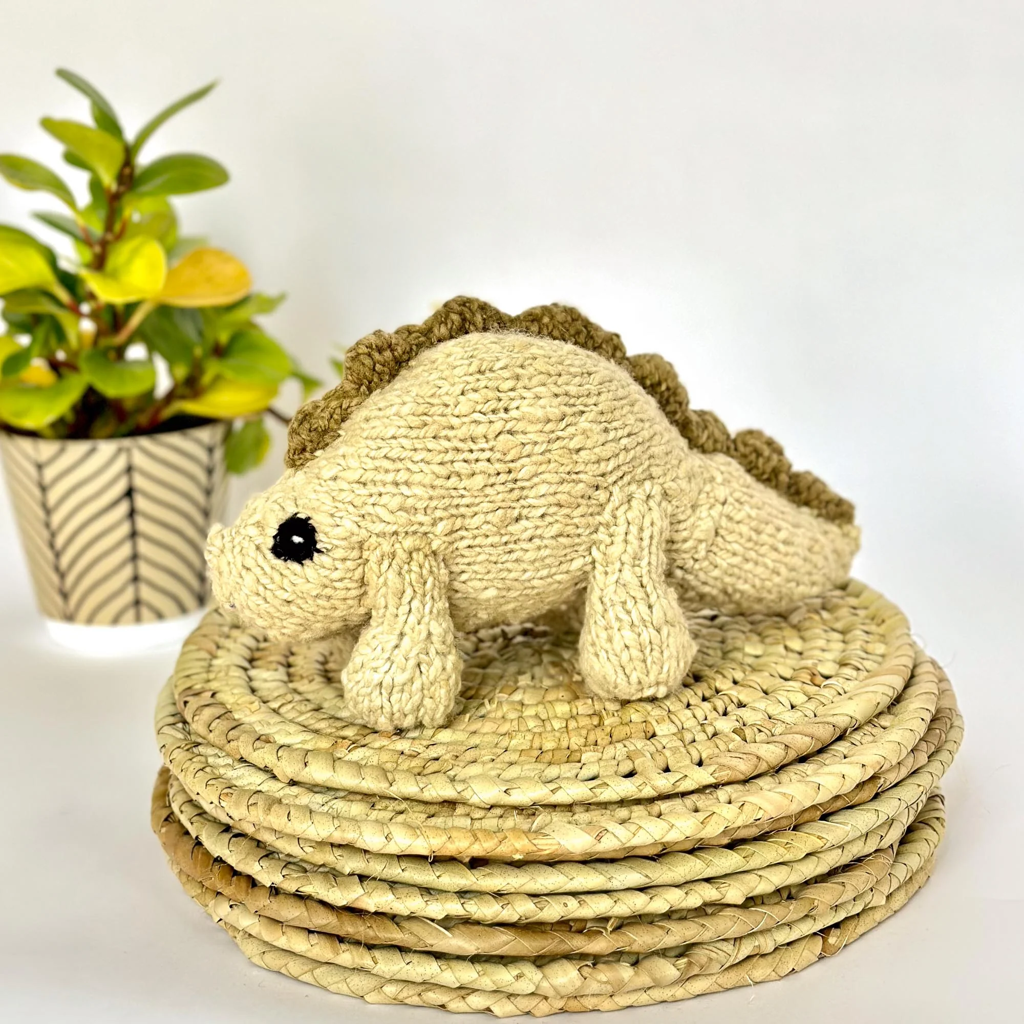 Hand-Knit Wool and Cotton Stuffed Animals - Image 19