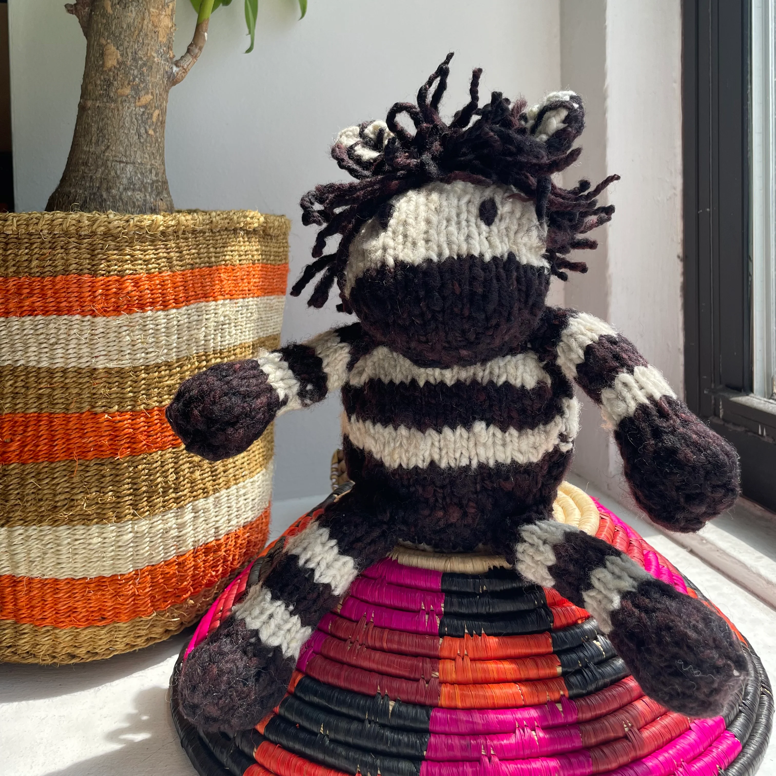 Hand-Knit Wool and Cotton Stuffed Animals - Image 3