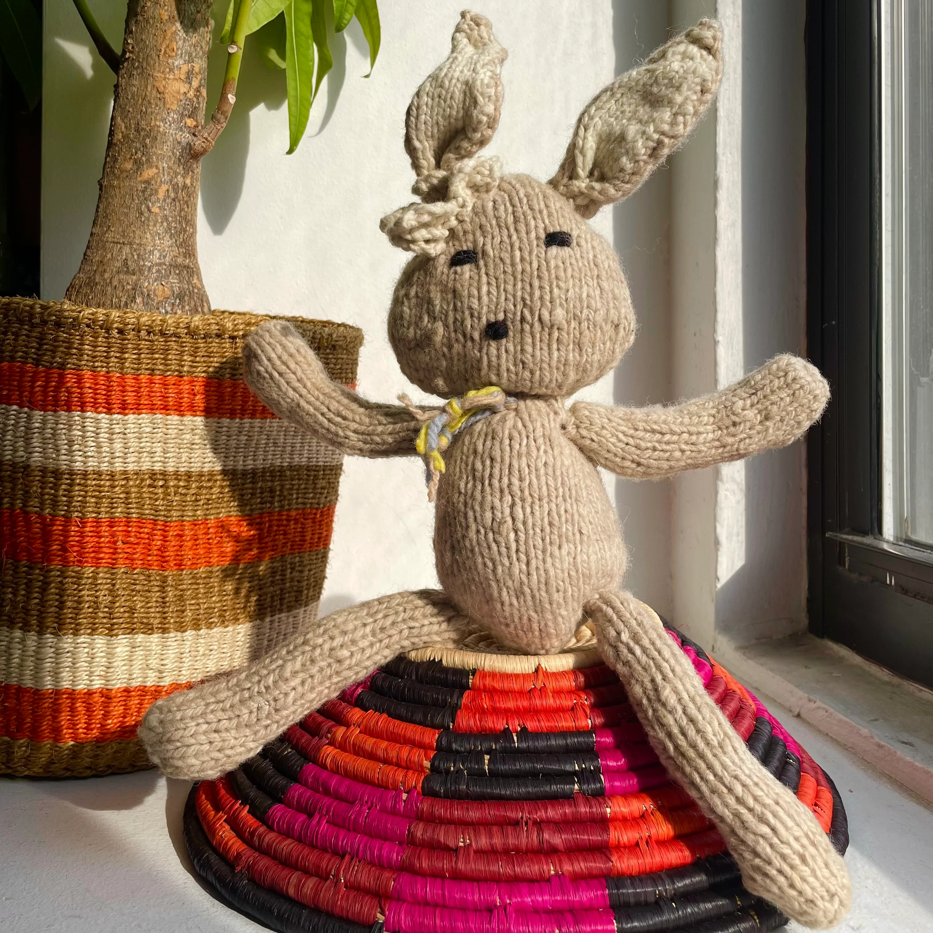 Hand-Knit Wool and Cotton Stuffed Animals - Image 5