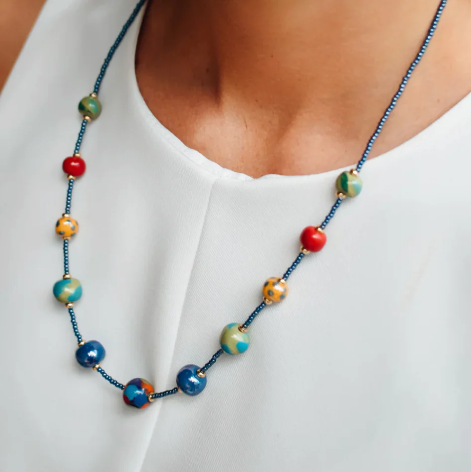 Kazuri Kasuku Kichaa Delicate Necklace 22" - Image 2
