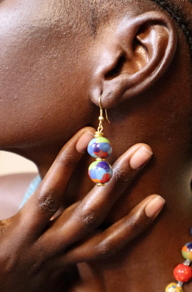 Kazuri Kasuku Kichaa Earrings - Image 2