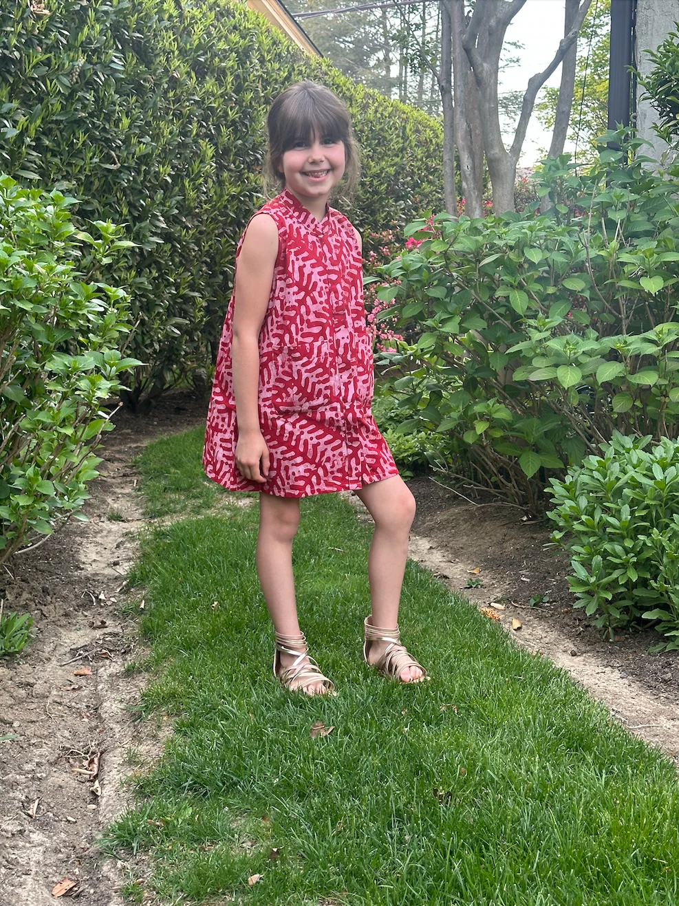 Hand-Printed Kid's Dress - Image 4