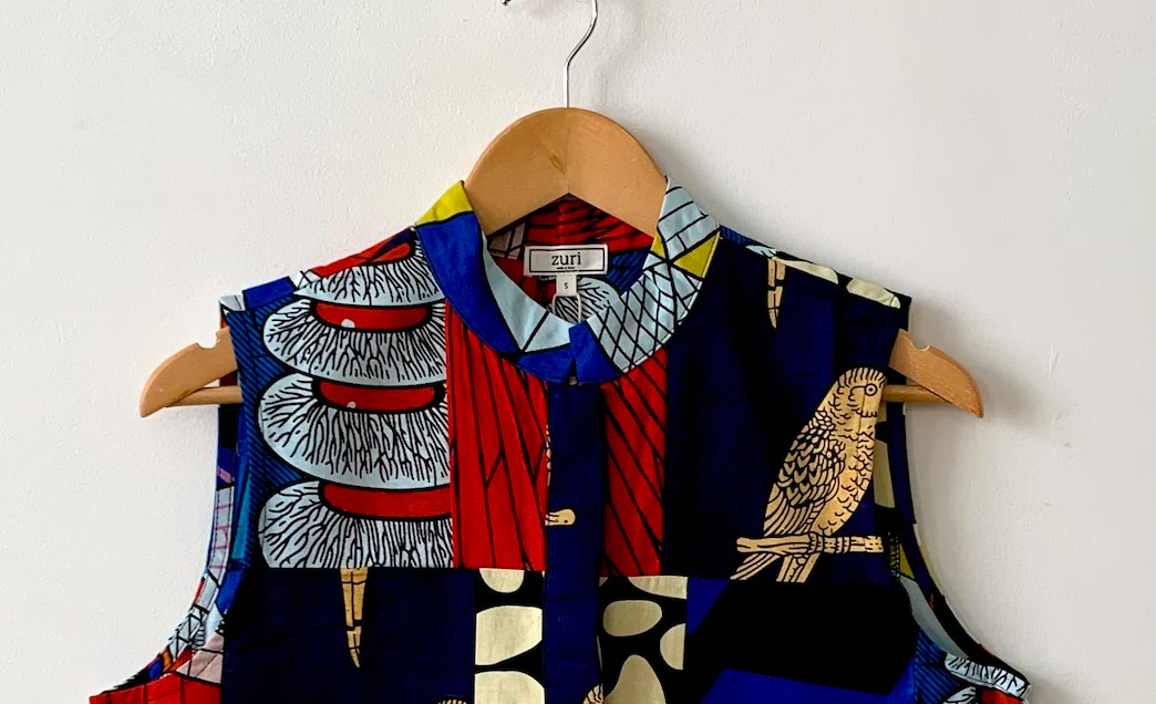 Patchwork Sleeveless Shirt - Image 2