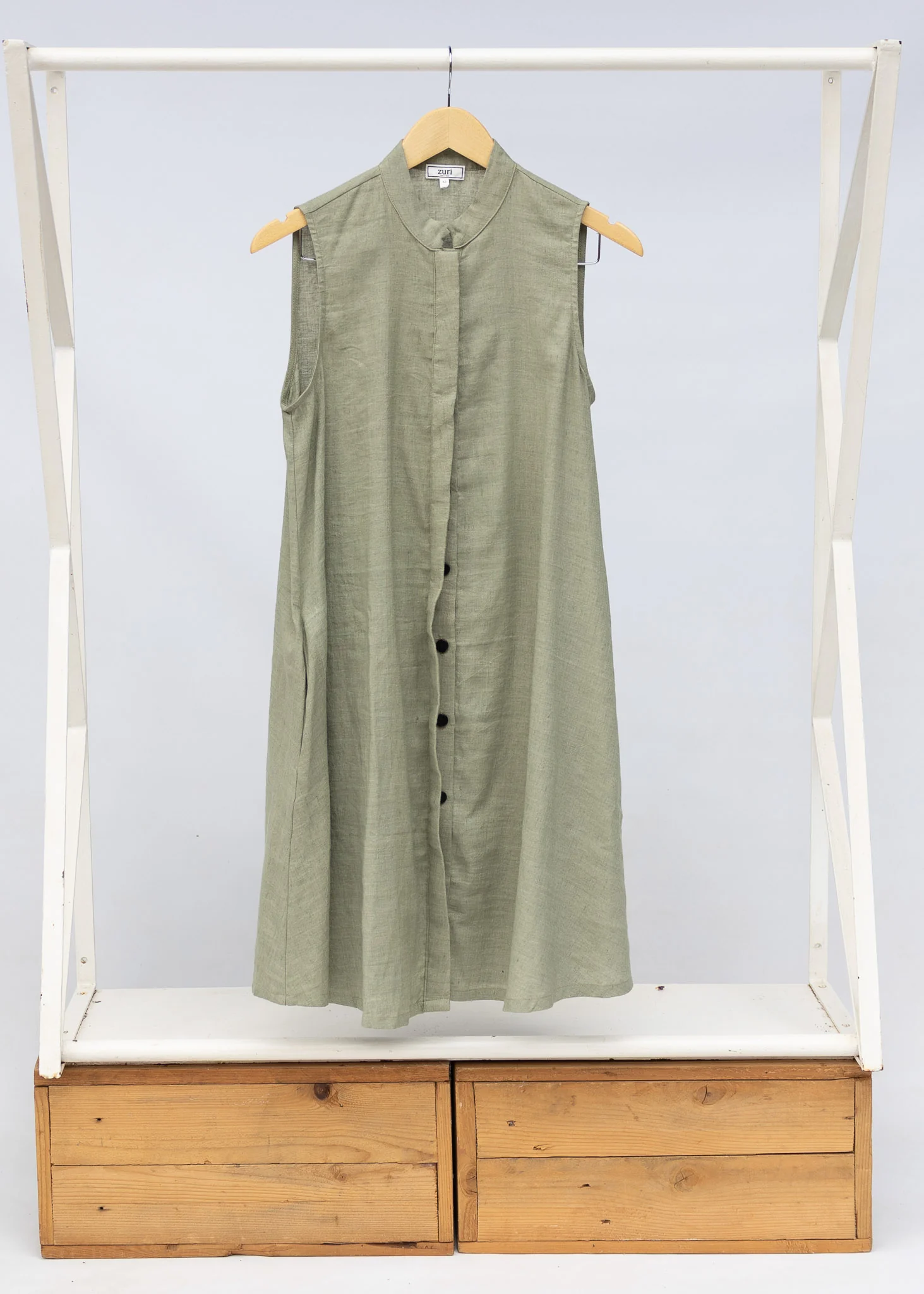 Sage Sleeveless Dress - Image 2