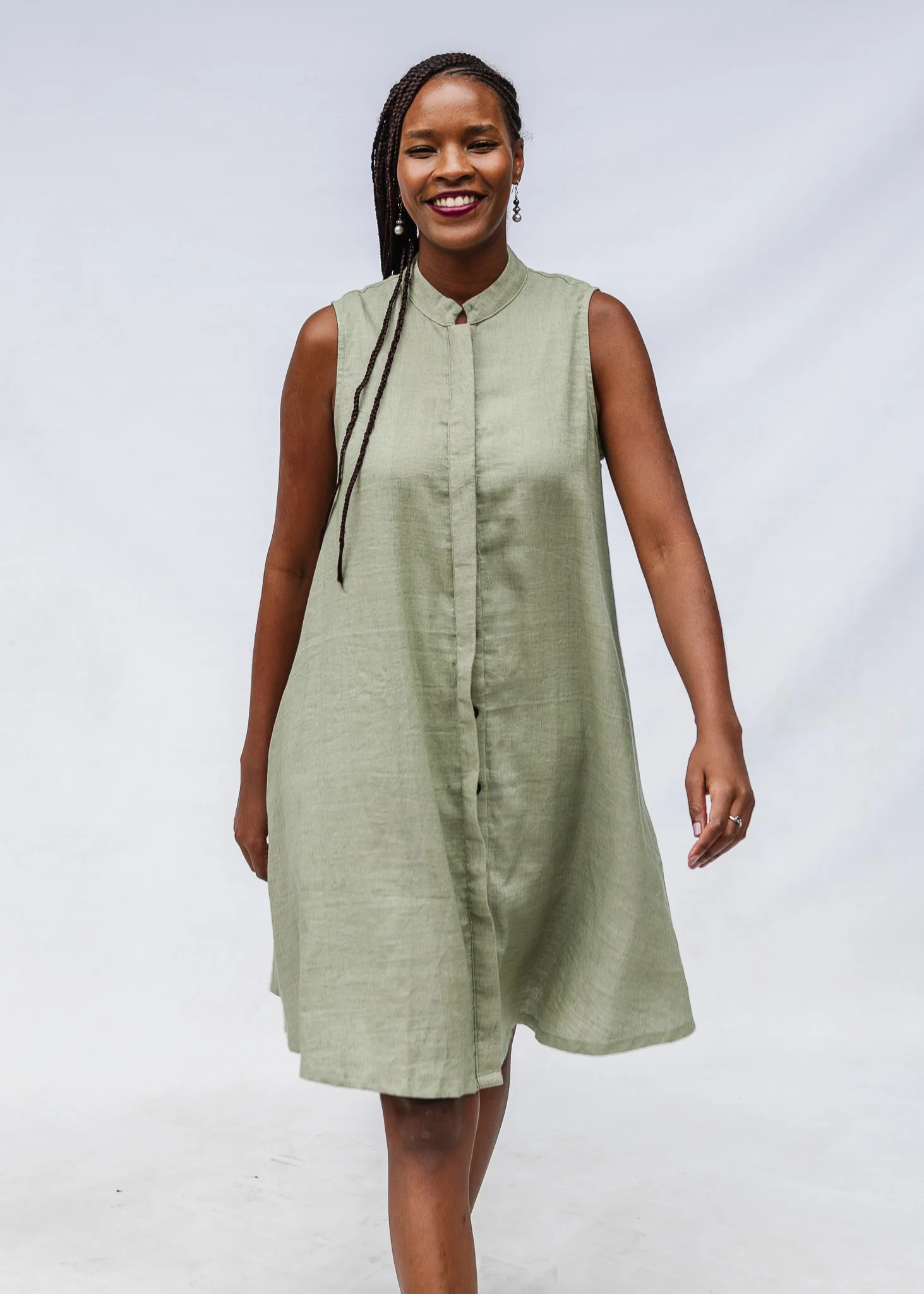 Sage Sleeveless Dress - Image 7